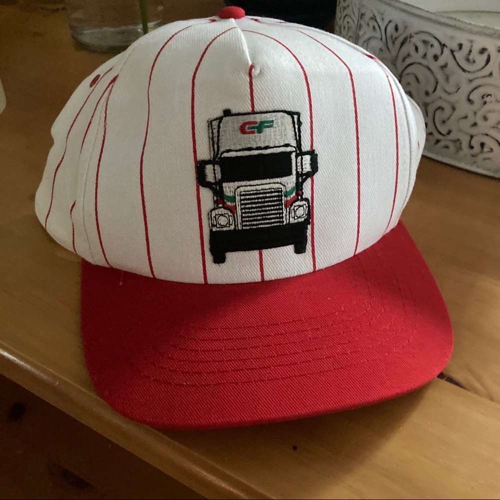 Vintage CF truck driver Freight Liners Snapback Hat Hauling 1980's